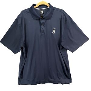 FootJoy FJ Golf Polo Mens XL Navy Blue Performance Stretch Shirt Country Club